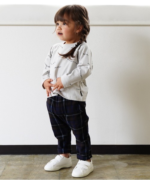 quoti use fith（クゥオティ　ユース　フィス）の「ネルチェックロングパンツ（その他パンツ・キッズ・ネイビー/アイボリー・130/90/100/110/80/120）」の13枚目の写真