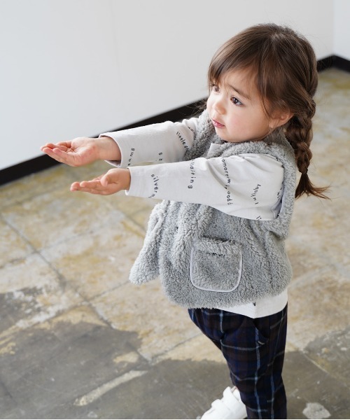 quoti use fith（クゥオティ　ユース　フィス）の「ネルチェックロングパンツ（その他パンツ・キッズ・ネイビー/アイボリー・130/90/100/110/80/120）」の14枚目の写真