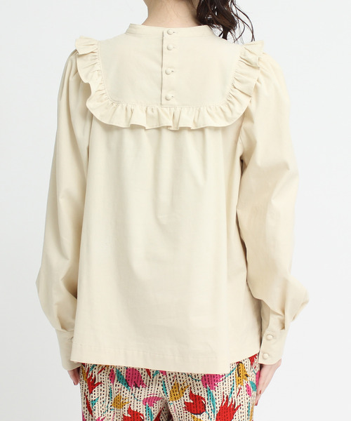 Dot&Stripes CHILD WOMAN(ドットアンドストライプス チャイルドウーマン)の「極細コールディアモイスト パフ袖ブラウス(シャツ/ブラウス・レディース・アイボリー/レッド/ネイビー・FREE)」の7枚目の写真