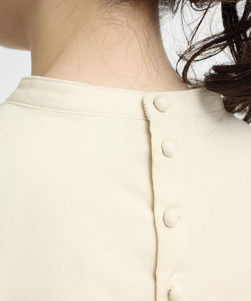 Dot&Stripes CHILD WOMAN(ドットアンドストライプス チャイルドウーマン)の「極細コールディアモイスト パフ袖ブラウス(シャツ/ブラウス・レディース・アイボリー/レッド/ネイビー・FREE)」の11枚目の写真