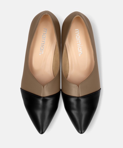 MAMIAN（マミアン）の「ポインテッドトゥ 切り替え ドレスシューズ（ドレスシューズ・レディース・シルバー/グレイッシュベージュ/ブラック系その他4/ブラック系その他5/ベージュ×ブラック/レオパード/ダークブラウン/ホワイト×ブラック/アイボリー/ベージュ系その他/シルバー系その他・22.5cm/23.5cm/24.5cm/23.0cm/24.0cm/25.0cm/22.0cm/21.5cm/25.5cm）」の13枚目の写真