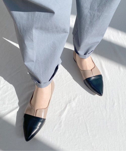 【セール】ポインテッドトゥ 切り替え ドレスシューズ（ドレスシューズ）｜MAMIAN（マミアン）