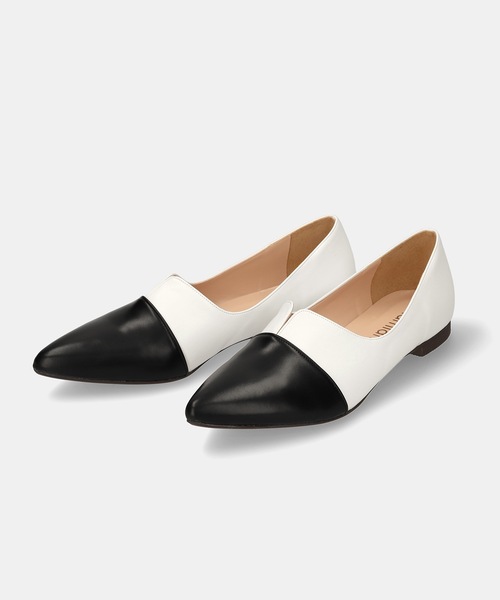 MAMIAN（マミアン）の「ポインテッドトゥ 切り替え ドレスシューズ（ドレスシューズ・レディース・シルバー/グレイッシュベージュ/ブラック系その他4/ブラック系その他5/ベージュ×ブラック/レオパード/ダークブラウン/ホワイト×ブラック/アイボリー/ベージュ系その他/シルバー系その他・22.5cm/23.5cm/24.5cm/23.0cm/24.0cm/25.0cm/22.0cm/21.5cm/25.5cm）」の19枚目の写真