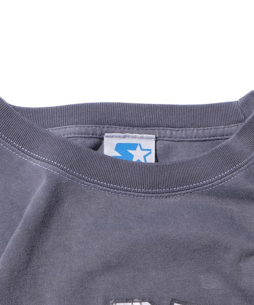 STARTER(スターター)の「STARTER/スターター ピグメント加工ひび割れプリントTEE ワンポイントロゴTシャツ ビッグシルエットカットソー(Tシャツ/カットソー・メンズ・チャコール/ダークグリーン/ライトグレー・M/L/XL)」の5枚目の写真