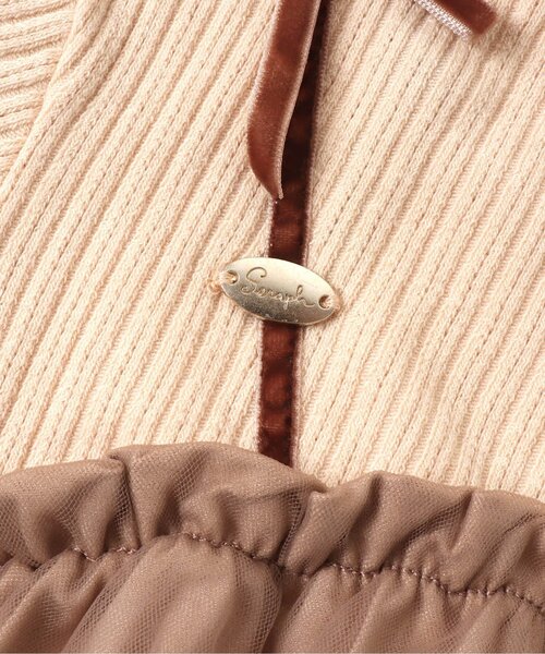 Seraph（セラフ）の「チュールドッキングワンピース（ワンピース・キッズ・ブラック/アイボリー/レンガ・90/100/110/120/80/130/95/140）」の6枚目の写真