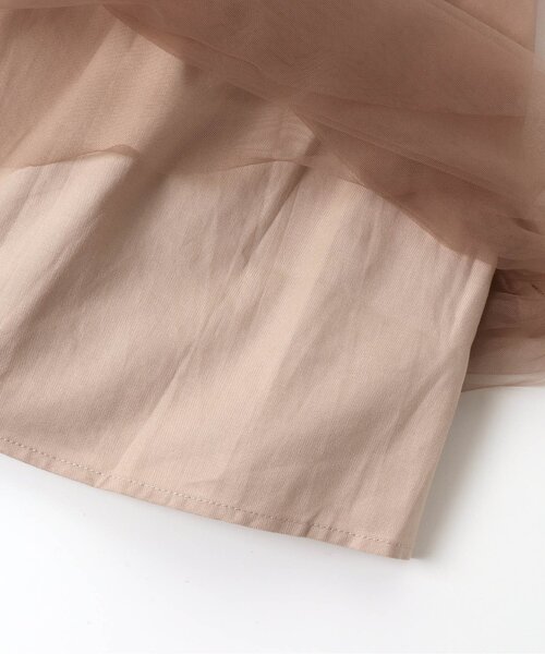 Seraph（セラフ）の「チュールドッキングワンピース（ワンピース・キッズ・ブラック/アイボリー/レンガ・90/100/110/120/80/130/95/140）」の11枚目の写真