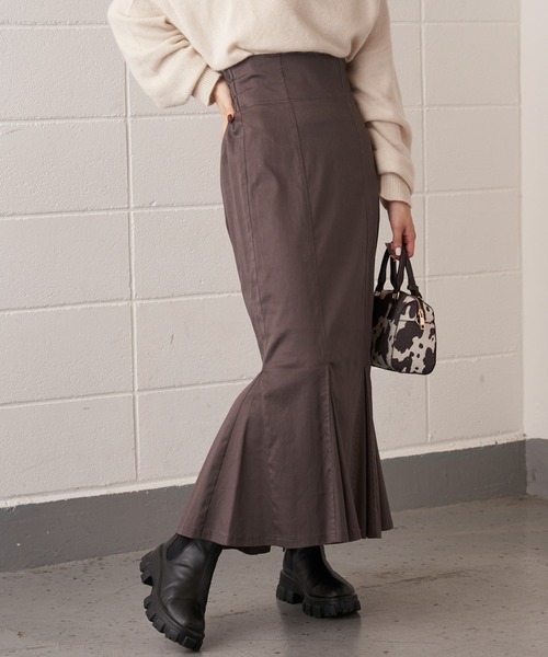 Chico（チコ）の「【Web限定サイズあり】マーメイドタイトスカート（スカート・レディース・ブラック/チャコールグレー/ブラウン/ライトベージュ・FREE/SMALL）」の3枚目の写真