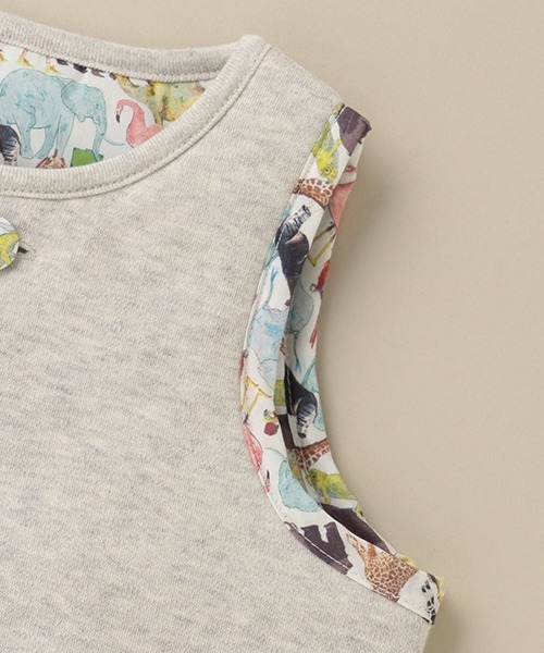 sense of wonder（センスオブワンダー）の「キューフォーザズーリバーシブルベスト 【日本製】（ベスト・キッズ・ライトグレー/キナリ・70-80cm）」の5枚目の写真