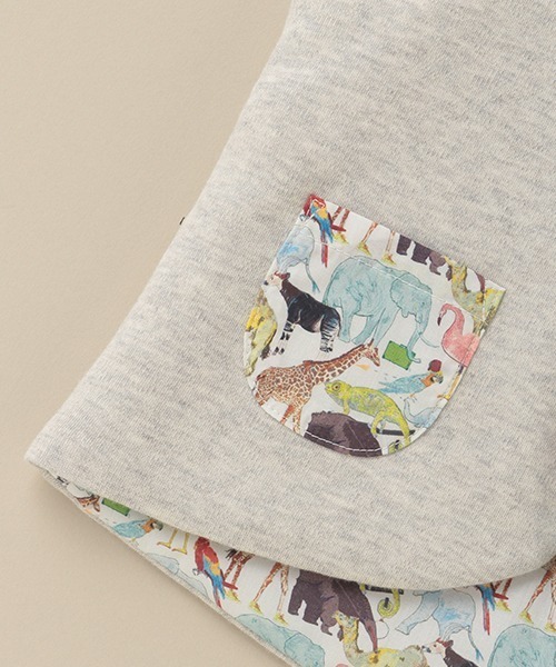 sense of wonder（センスオブワンダー）の「キューフォーザズーリバーシブルベスト 【日本製】（ベスト・キッズ・ライトグレー/キナリ・70-80cm）」の6枚目の写真