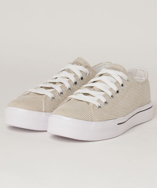 ROXY(ロキシー)の「ROXY/ロキシー スニーカー コーデュロイ 軽量 RFT214400(スニーカー・レディース・ベージュ/グレー/オレンジ・23.0cm/25.0cm/24.0cm/24.5cm/23.5cm)」の7枚目の写真