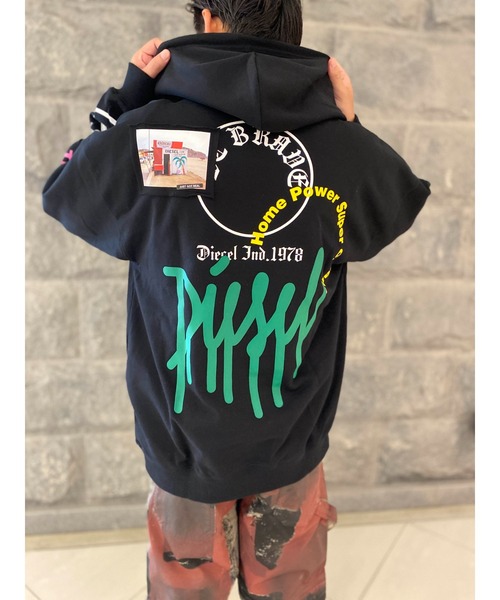 早い者勝ち【D&G】ディビジョンエンブロイダリー パーカー DIESEL（ディーゼル）の「メンズ パーカー プリント エンブロイ
