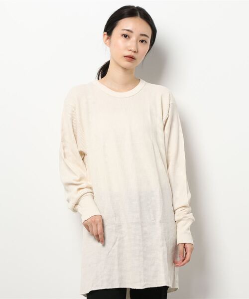 INDERA MILLS（インデラミルズ）の「Cotton Heavyweight Thermals LS Shirt（Tシャツ/カットソー・レディース・ヘザーグレー/ブラック/ナチュラル・L/XL/S/M）」の3枚目の写真