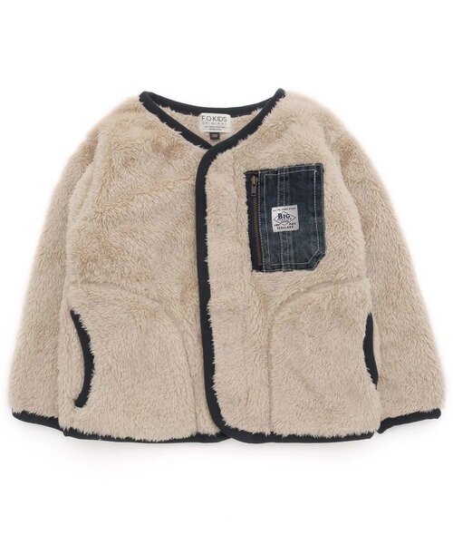 F.O.KIDS（エフオーキッズ）の「ファーフリースジャケット（テーラードジャケット・キッズ・ブラウン/カーキ/ベージュ・100/80/90/130/95/120/110/140）」の11枚目の写真