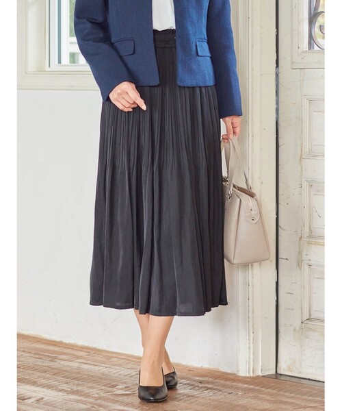 SHOO・LA・RUE（シューラルー）の「◆ヴィンテージサテンプリーツスカート（スカート・レディース・ベージュ系その他2/ブラック系1/ブルー系1・00）」の15枚目の写真