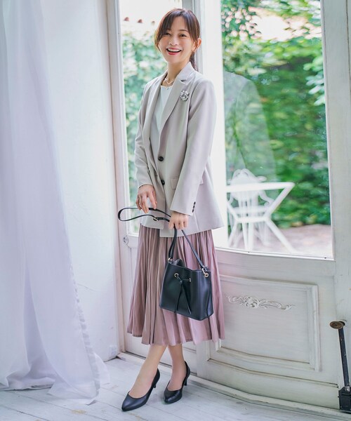 SHOO・LA・RUE（シューラルー）の「◆ヴィンテージサテンプリーツスカート（スカート・レディース・ベージュ系その他2/ブラック系1/ブルー系1・00）」の17枚目の写真