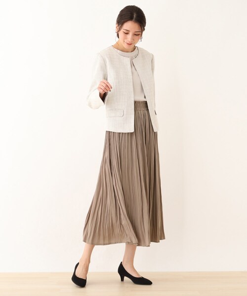 SHOO・LA・RUE（シューラルー）の「◆ヴィンテージサテンプリーツスカート（スカート・レディース・ベージュ系その他2/ブラック系1/ブルー系1・00）」の18枚目の写真