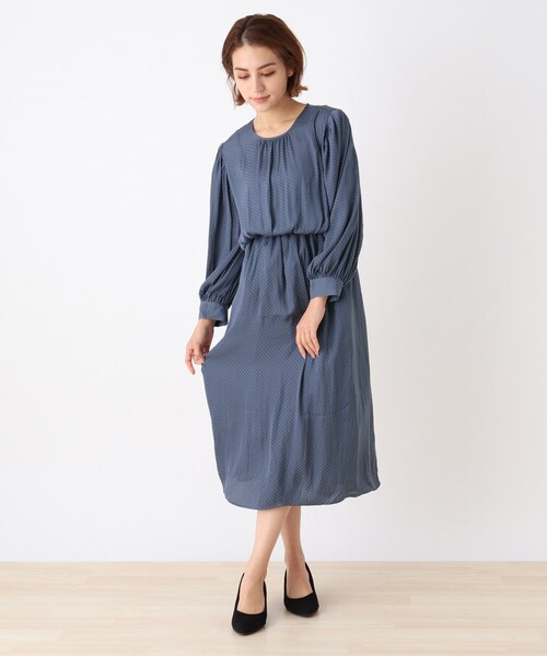 DRESKIP(ドレスキップ)の「◆ボザム切り替えワンピース(ワンピース・レディース・ブラウン系その他2/ライトブルー/ブラック・04/03/02)」の4枚目の写真