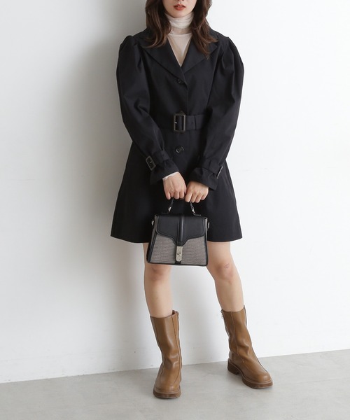 FREE'S MART（フリーズマート）の「コートワンピース（ワンピース・レディース・ブラック/ベージュ・FREE）」の6枚目の写真