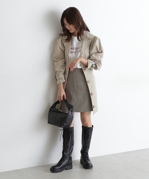 FREE'S MART（フリーズマート）の「コートワンピース（ワンピース・レディース・ブラック/ベージュ・FREE）」の8枚目の写真