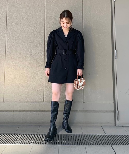 FREE'S MART（フリーズマート）の「コートワンピース（ワンピース・レディース・ブラック/ベージュ・FREE）」の9枚目の写真