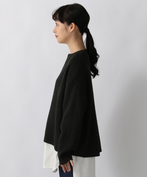 LOWRYS FARM（ローリーズファーム）の「スリットプルオーバーＬＳ　216148（ニット/セーター・レディース・グリーン/アイボリー/グレー/ブラック/オレンジ・FREE）」の15枚目の写真