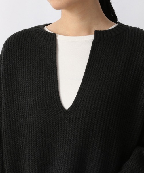 LOWRYS FARM（ローリーズファーム）の「スリットプルオーバーＬＳ　216148（ニット/セーター・レディース・グリーン/アイボリー/グレー/ブラック/オレンジ・FREE）」の17枚目の写真