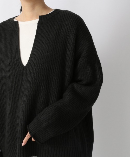 LOWRYS FARM（ローリーズファーム）の「スリットプルオーバーＬＳ　216148（ニット/セーター・レディース・グリーン/アイボリー/グレー/ブラック/オレンジ・FREE）」の18枚目の写真