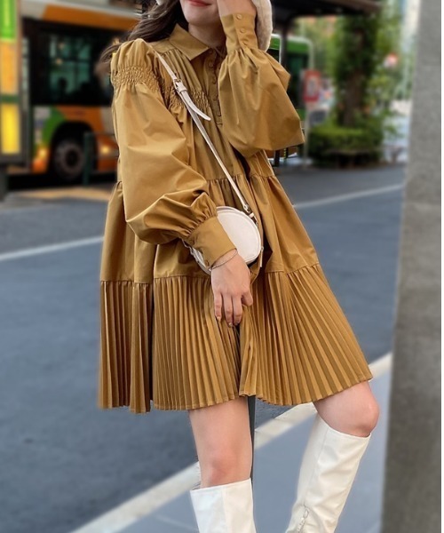 エイミーイストワール　シャツワンピース エイミーイストワール EIMY ISTOIRE レースアップシャツ