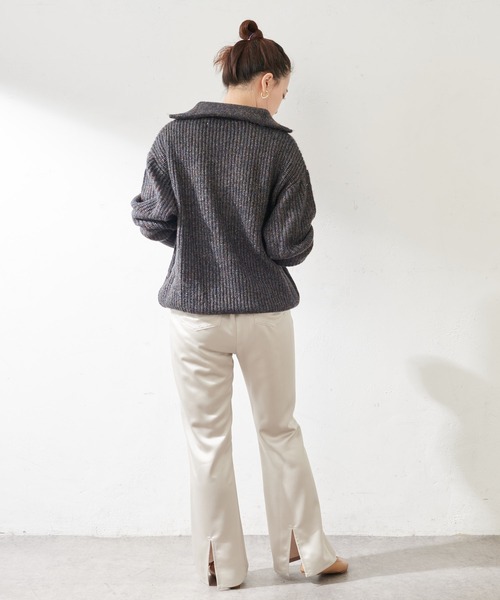 [国内発送] SANDRO★サテンフレアーパンツ SHENERY（シーナリー）の「サテンフレアパンツ（その他パンツ