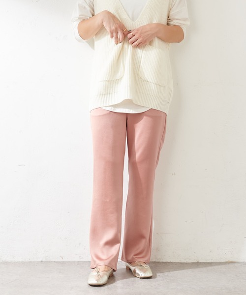 [国内発送] SANDRO★サテンフレアーパンツ SHENERY（シーナリー）の「サテンフレアパンツ（その他パンツ