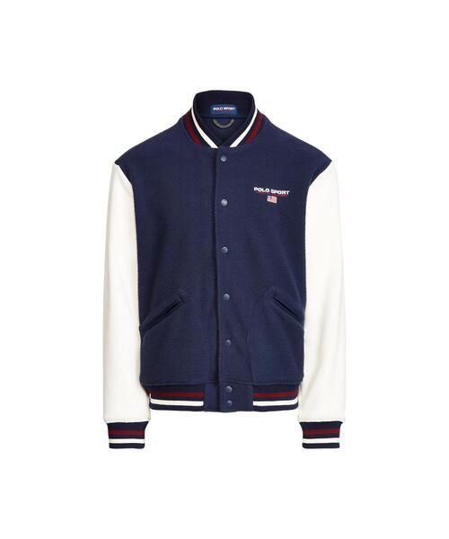 POLO RALPH LAUREN(ポロ ラルフ ローレン)の「Polo Sport フリース ベースボール ジャケット(スタジャン・メンズ・ネイビー系1・S/M/L/XL/XS/XXL)」の2枚目の写真