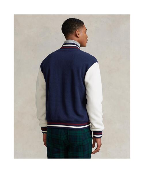 POLO RALPH LAUREN(ポロ ラルフ ローレン)の「Polo Sport フリース ベースボール ジャケット(スタジャン・メンズ・ネイビー系1・S/M/L/XL/XS/XXL)」の4枚目の写真