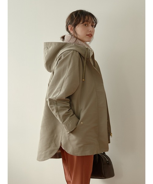 earth music&ecology(アースミュージックアンドエコロジー)の「3wayマウンテンパーカー(ベストファー)(マウンテンパーカー・レディース・ベージュ/カーキ・M/L)」の9枚目の写真