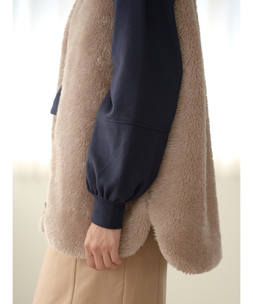 earth music&ecology(アースミュージックアンドエコロジー)の「3wayマウンテンパーカー(ベストファー)(マウンテンパーカー・レディース・ベージュ/カーキ・M/L)」の18枚目の写真