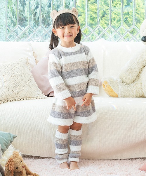 sense of wonder(センスオブワンダー)の「fuwamokoマルチボーダーショートパンツ(その他パンツ・キッズ・ベージュ/ピンク・100-110cm/80-90cm/120-130cm)」の10枚目の写真