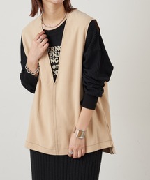 CIAOPANIC TYPY | スウェード配色ステッチVネックベスト(ベスト)