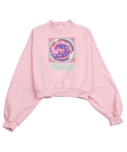 PUNYUS（プニュズ）の「ドラゴンハイネックスウェット（スウェット・レディース・ホワイト/ブラック/ライトピンク・3/4）」の8枚目の写真