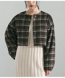 ツイードチェックショートジャケット