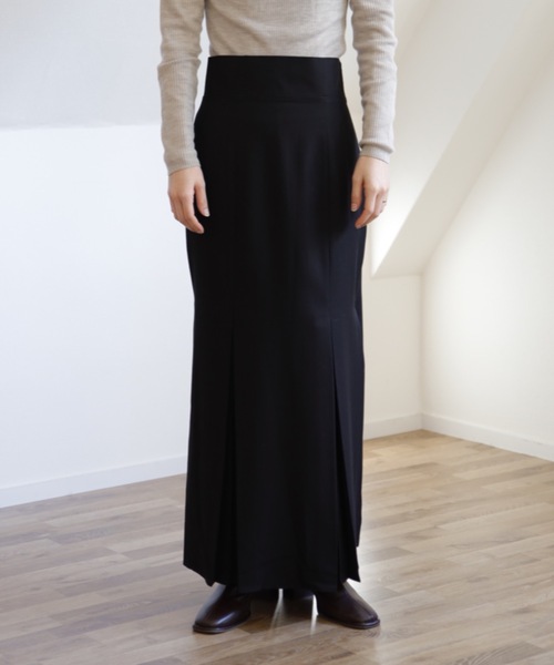 UNFIELD（アンフィールド）の「【UNFIELD マーメイドプリーツスカート】（スカート・レディース・ブラック/アイボリー・FREE）」の3枚目の写真