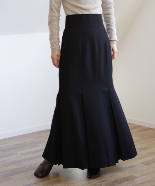 UNFIELD（アンフィールド）の「【UNFIELD マーメイドプリーツスカート】（スカート・レディース・ブラック/アイボリー・FREE）」の7枚目の写真