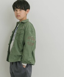 URBAN RESEARCH DOORS（アーバンリサーチドアーズ）の「DENIM DUNGAREE　ベイカーバックサテンシャツ(KIDS)（その他アウター・キッズ）」