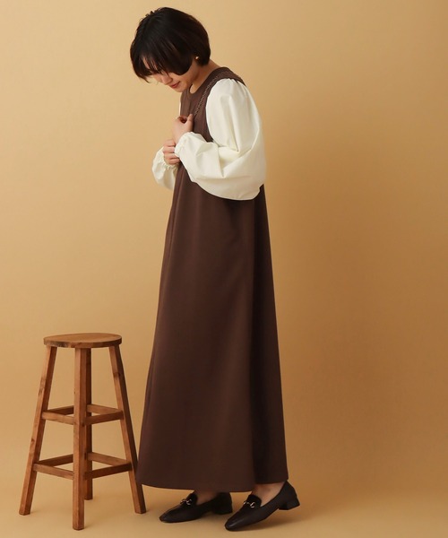 libelle more（リベル モア）の「ドッキングスウェットワンピース（ワンピース・レディース・ベージュ/ブラウン/ピンク・M/L）」の8枚目の写真