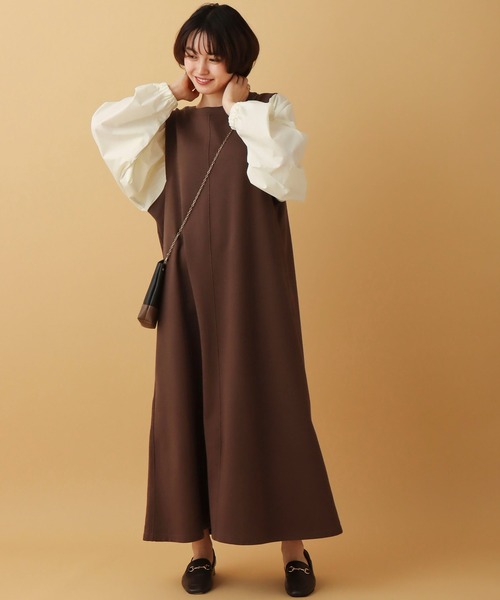 libelle more（リベル モア）の「ドッキングスウェットワンピース（ワンピース・レディース・ベージュ/ブラウン/ピンク・M/L）」の11枚目の写真