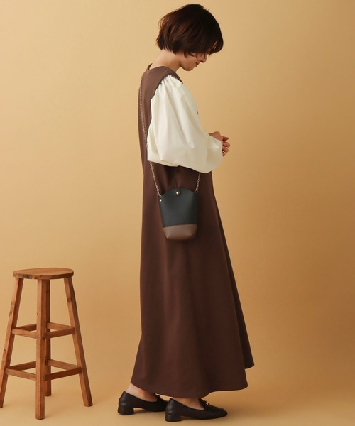 libelle more（リベル モア）の「ドッキングスウェットワンピース（ワンピース・レディース・ベージュ/ブラウン/ピンク・M/L）」の12枚目の写真