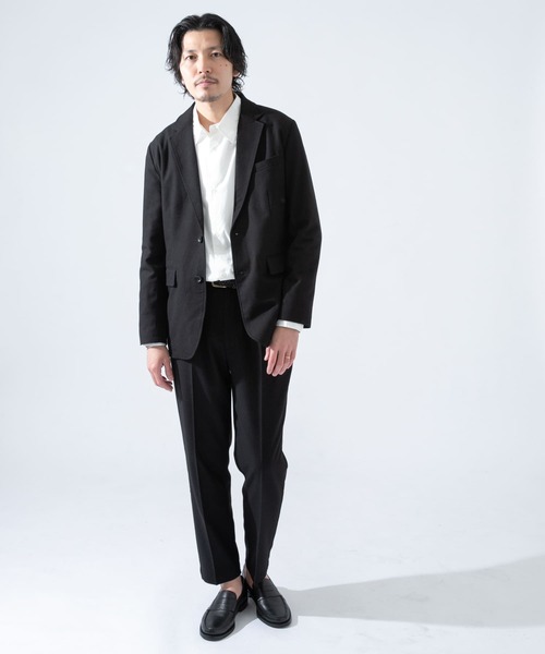 URBAN RESEARCH ROSSO MEN（アーバンリサーチロッソメン）の「『XLサイズあり』ウールフランネルテーパードイージーパンツ（スラックス・メンズ・チャコールグレー/ブラック/ネイビー/カーキ/ダークグレー/チェック・SMALL/MEDIUM/LARGE/X-LARGE）」の17枚目の写真