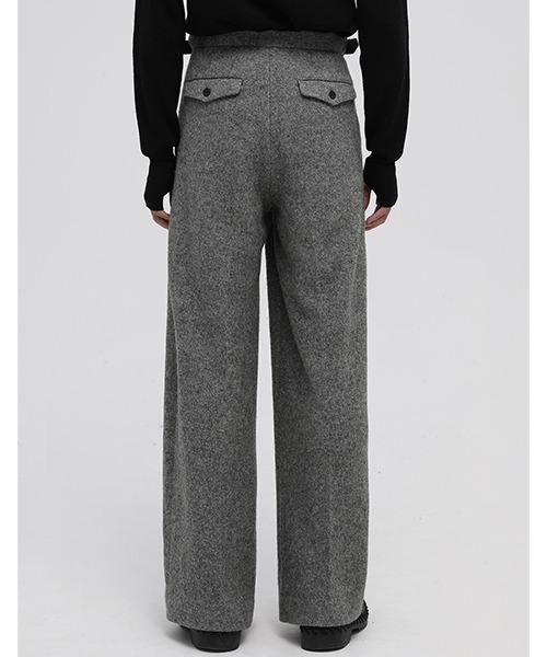 MASONPRINCE（メイソンプリンス）の「【MASONPRINCE】2 tuck wide side adjustment slacks SK2080（スラックス・メンズ・ブラック/グレー・XL/L/M/S）」の17枚目の写真