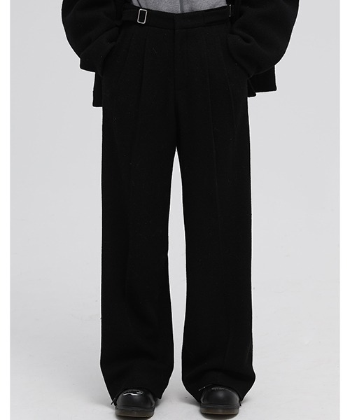 MASONPRINCE（メイソンプリンス）の「【MASONPRINCE】2 tuck wide side adjustment slacks SK2080（スラックス・メンズ・ブラック/グレー・XL/L/M/S）」の9枚目の写真