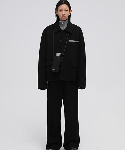 MASONPRINCE（メイソンプリンス）の「【MASONPRINCE】2 tuck wide side adjustment slacks SK2080（スラックス・メンズ・ブラック/グレー・XL/L/M/S）」の11枚目の写真