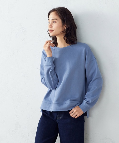 COMME CA ISM（コムサイズム）の「裏毛スウェット（スウェット・レディース・ピンク/ブルー/グリーン/グレイッシュベージュ/チャコール・MEDIUM/LARGE）」の4枚目の写真