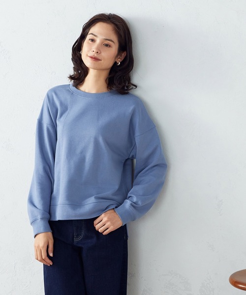 COMME CA ISM（コムサイズム）の「裏毛スウェット（スウェット・レディース・ピンク/ブルー/グリーン/グレイッシュベージュ/チャコール・MEDIUM/LARGE）」の9枚目の写真